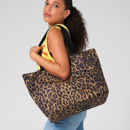 Leopard print carryall tote bag Thumbnail