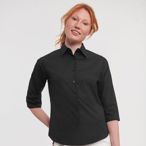 Women's ¾ sleeve easycare fitted shirt Thumbnail