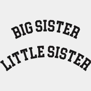 Big Sister, Little Sister T-Shirt Heat Transfer Print Thumbnail