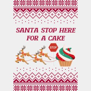 Cafe Cake - Santa Stop Here Thumbnail