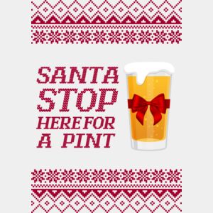 Santa Stop Here For A Pizza - Red Thumbnail